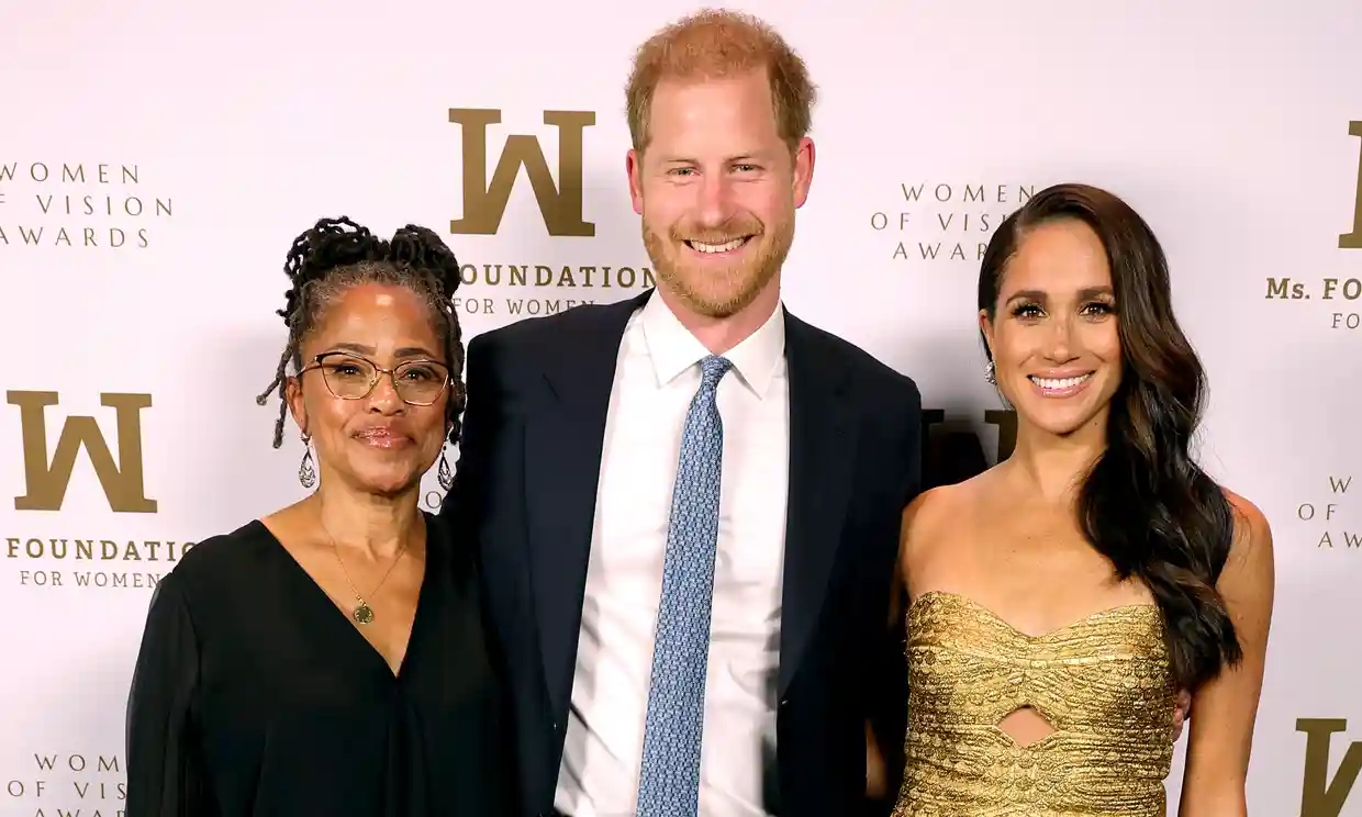 The incident happened after Doria Ragland, Prince Harry and Meghan attended an awards ceremony. Photograph: Kevin Mazur/Getty Images Ms. Foundation for Women