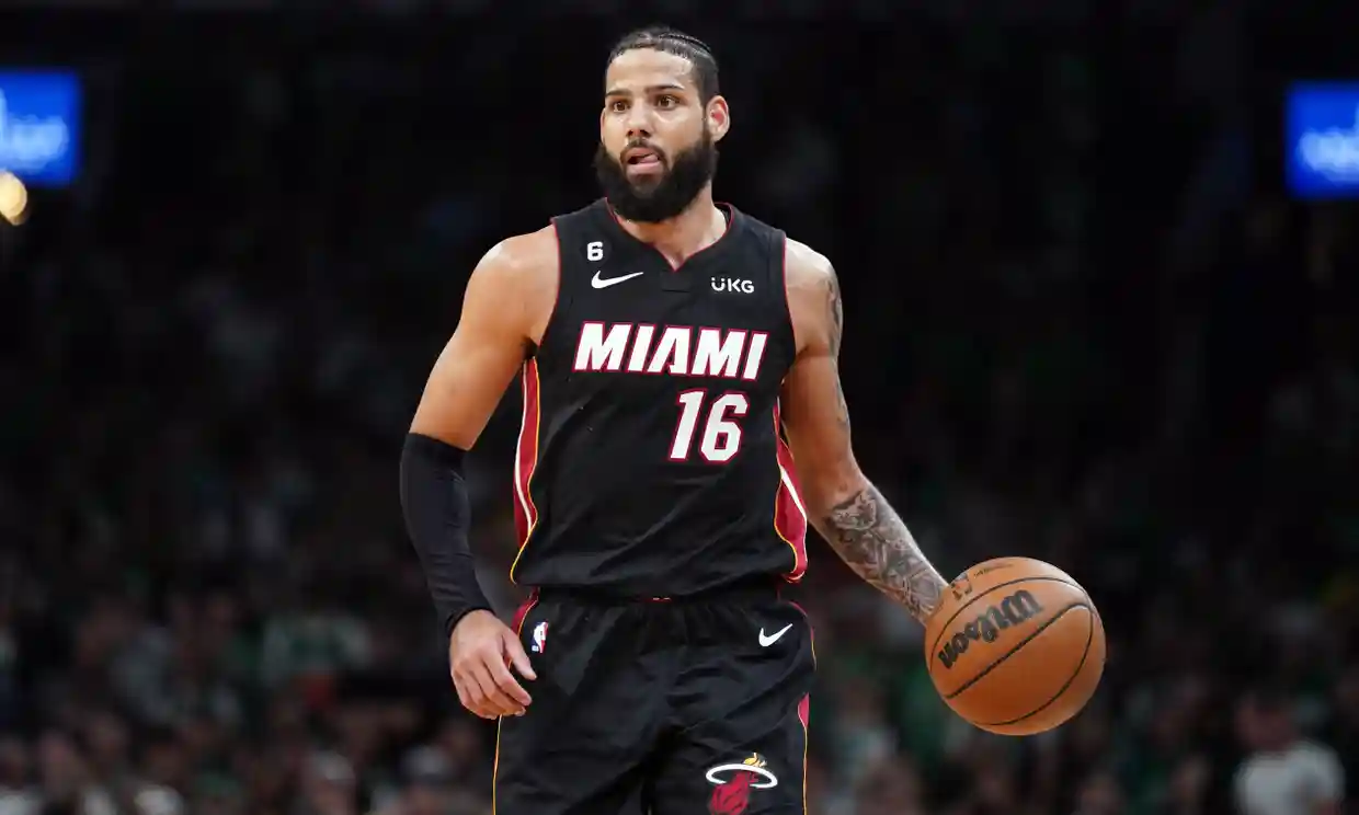 Caleb Martin was a huge presence for the Miami Heat in the Eastern Conference finals. Photograph: David Butler II/USA Today Sports