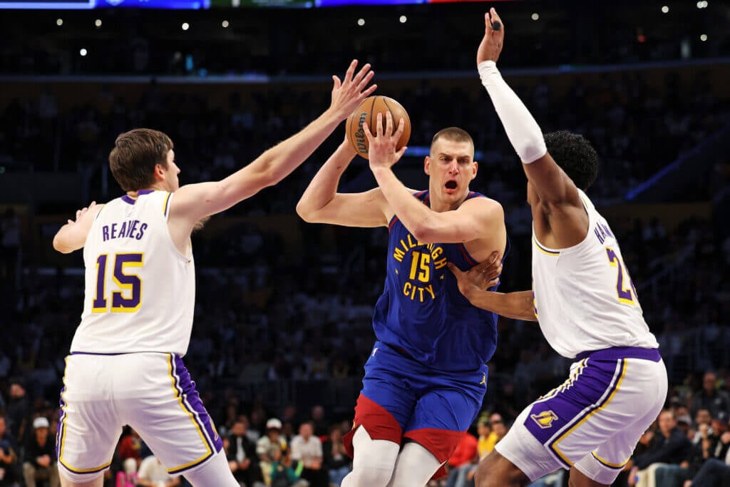 (Photo of Nikola Jokić and the Lakers: Harry How/Getty Images)