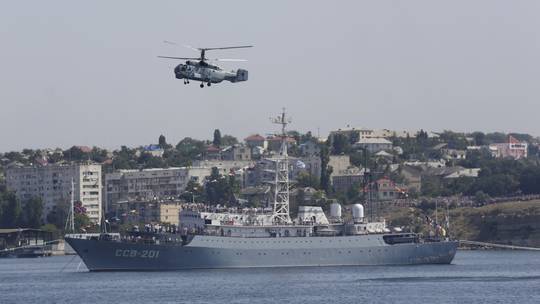 FILE PHOTO: The Black Sea Fleet's scout ship "Priazovye" during the celebration of Russia's Navy Day in Sevastopol. ©  Sputnik / Maks Vetrov