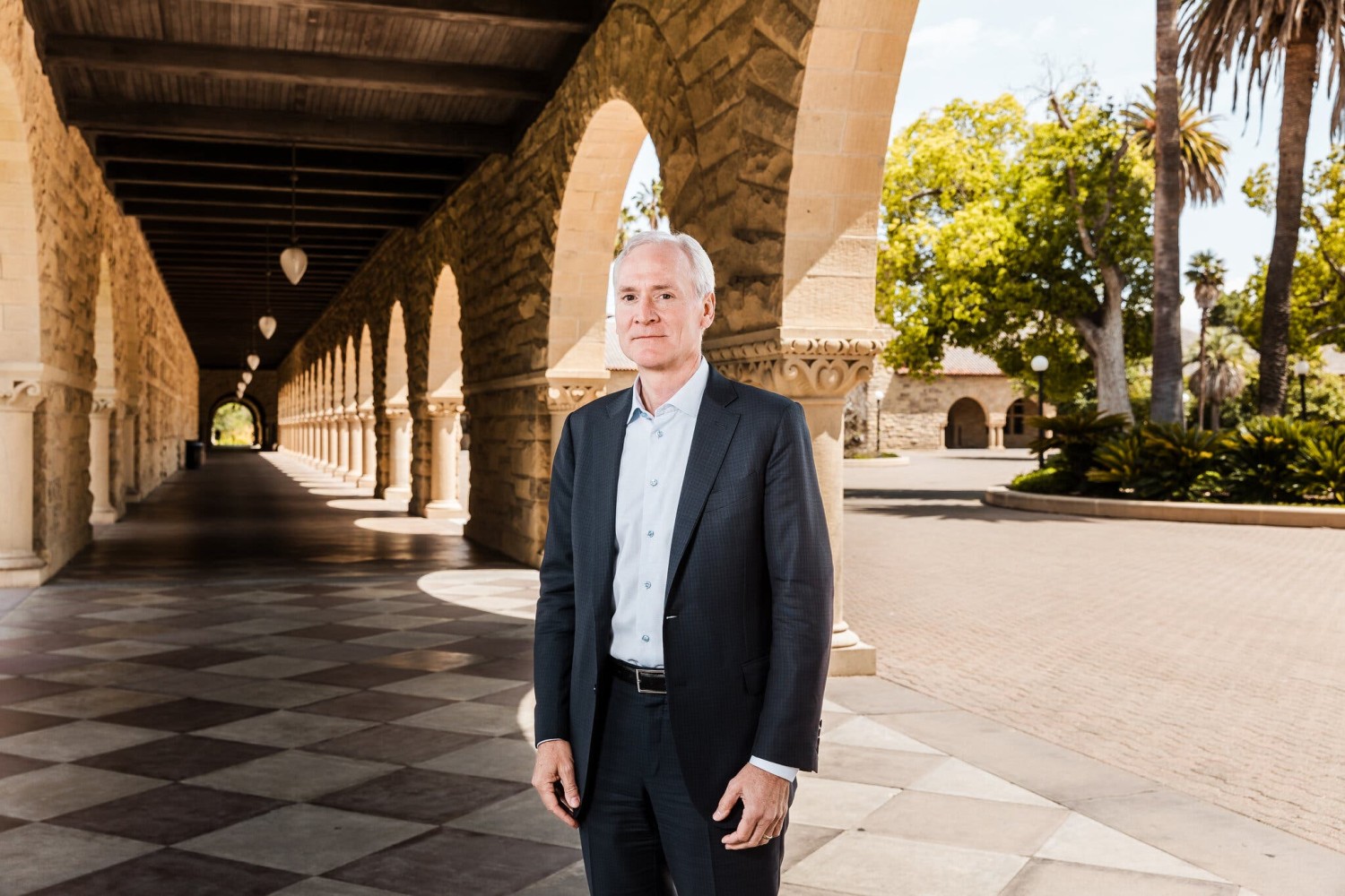 Marc Tessier-Lavigne, the president of Stanford University, in Palo Alto, Calif.Credit...Carolyn Fong for The New York Times