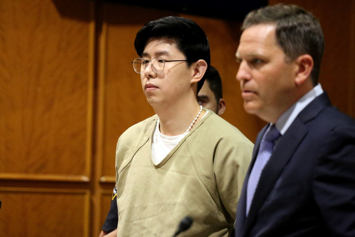 Zhi Alan Cheng was arraigned at criminal court in Queens on Monday, where he was charged with raping and sexually abusing patients and dating partners.Credit...Jefferson Siegel for The New York Times
