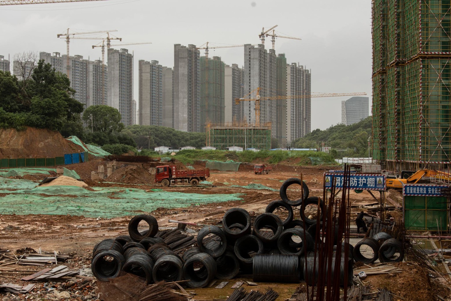 A construction site of a residential property development in Nanchang, China, in May.Credit...Qilai Shen for The New York Times