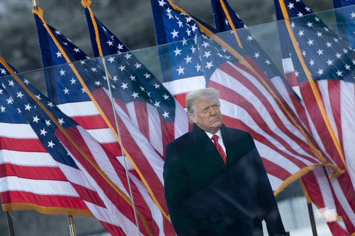 Then-President Donald Trump speaking to supporters near the White House on Jan. 6, 2021, before the attack on the Capitol. PHOTO: BRENDAN SMIALOWSKI/AGENCE FRANCE-PRESSE/GETTY IMAGES