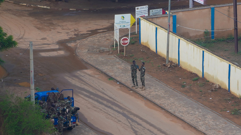FILE PHOTO: Nigerien gendarmes provide security in Niamey, Niger, July 29, 2023 ©  AP / Sam Mednick