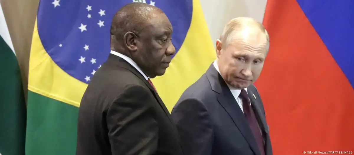 Russia's Putin (right) will not meet with South African leader Cyril Ramaphosa this time, but his presence will still be felt in Johannesburg / Image: Mikhail Metzel/ITAR-TASS/IMAGO