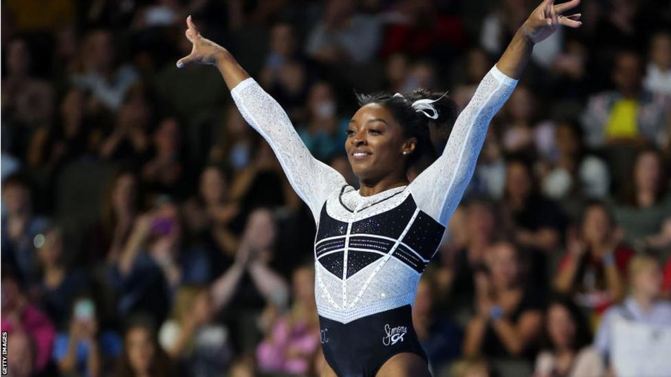 Simone Biles makes winning return in US Classic after two-year break