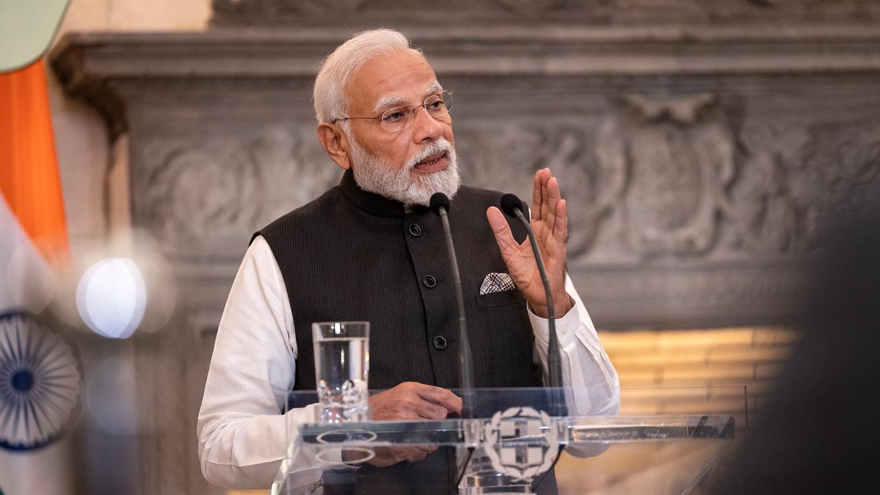 Narendra Modi, prime minister of India, referred to as prime minister of Bharat. Picture: Yorgos Karahalis/Bloomberg via Getty Images