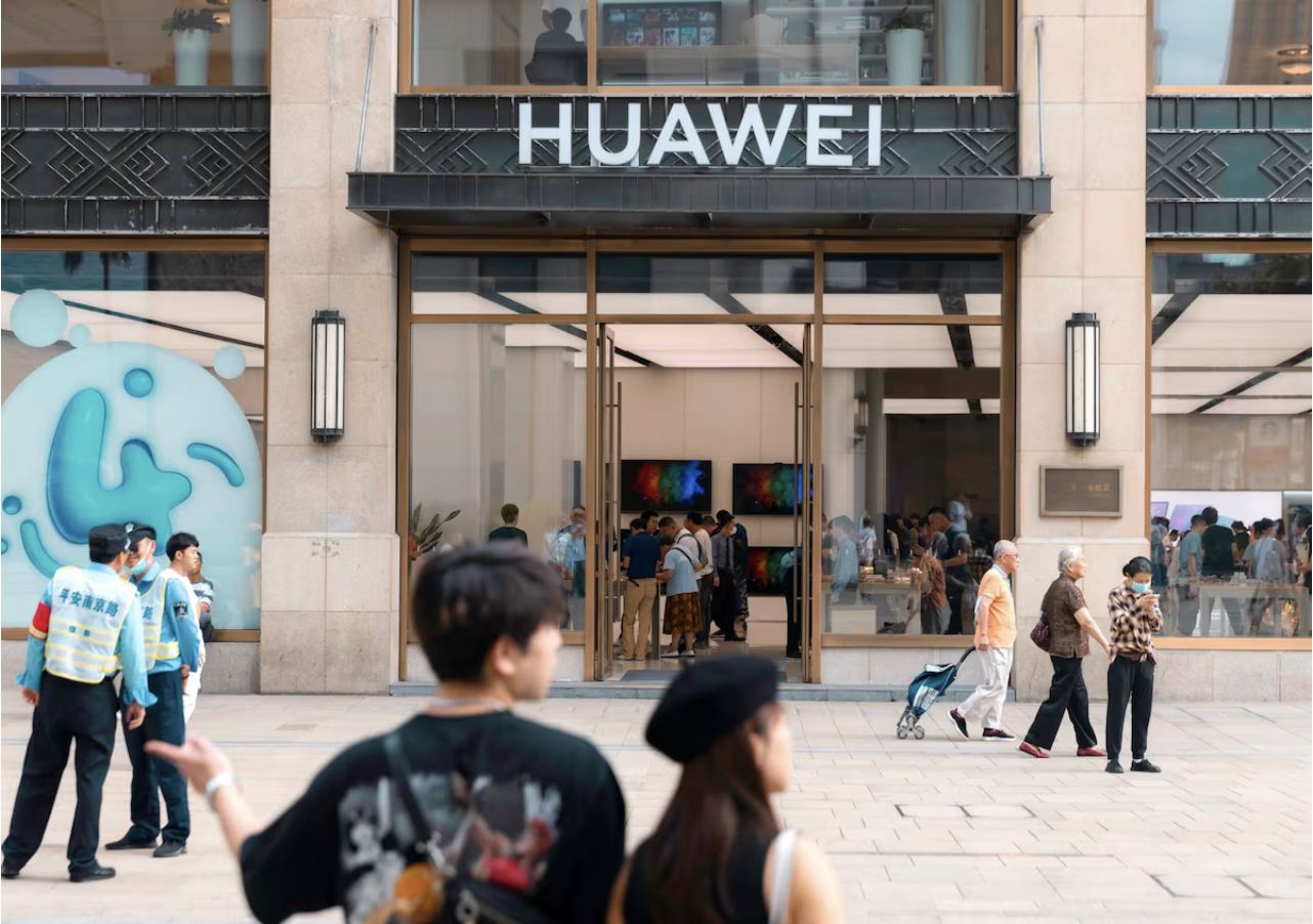 A Huawei store in Shanghai (Alex Plavevski/EPA-EFE/Shutterstock)