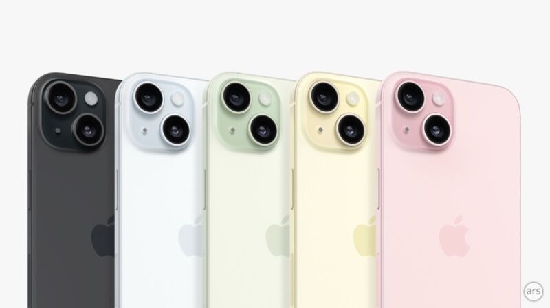 All the colors of the new iPhone 15.