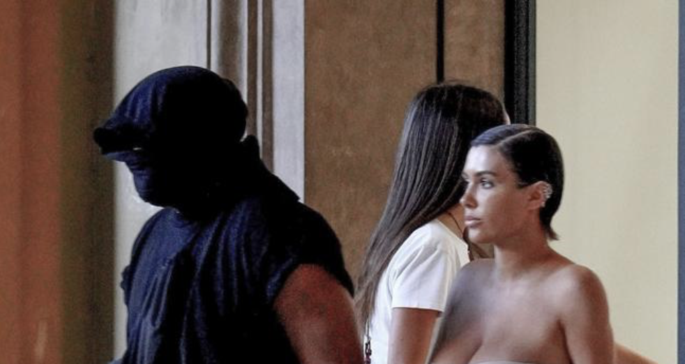 Kanye West and Bianca Censori step out of an Italian hotel for some shopping in the centre of Florence. Picture: COBRA TEAM/BACKGRID