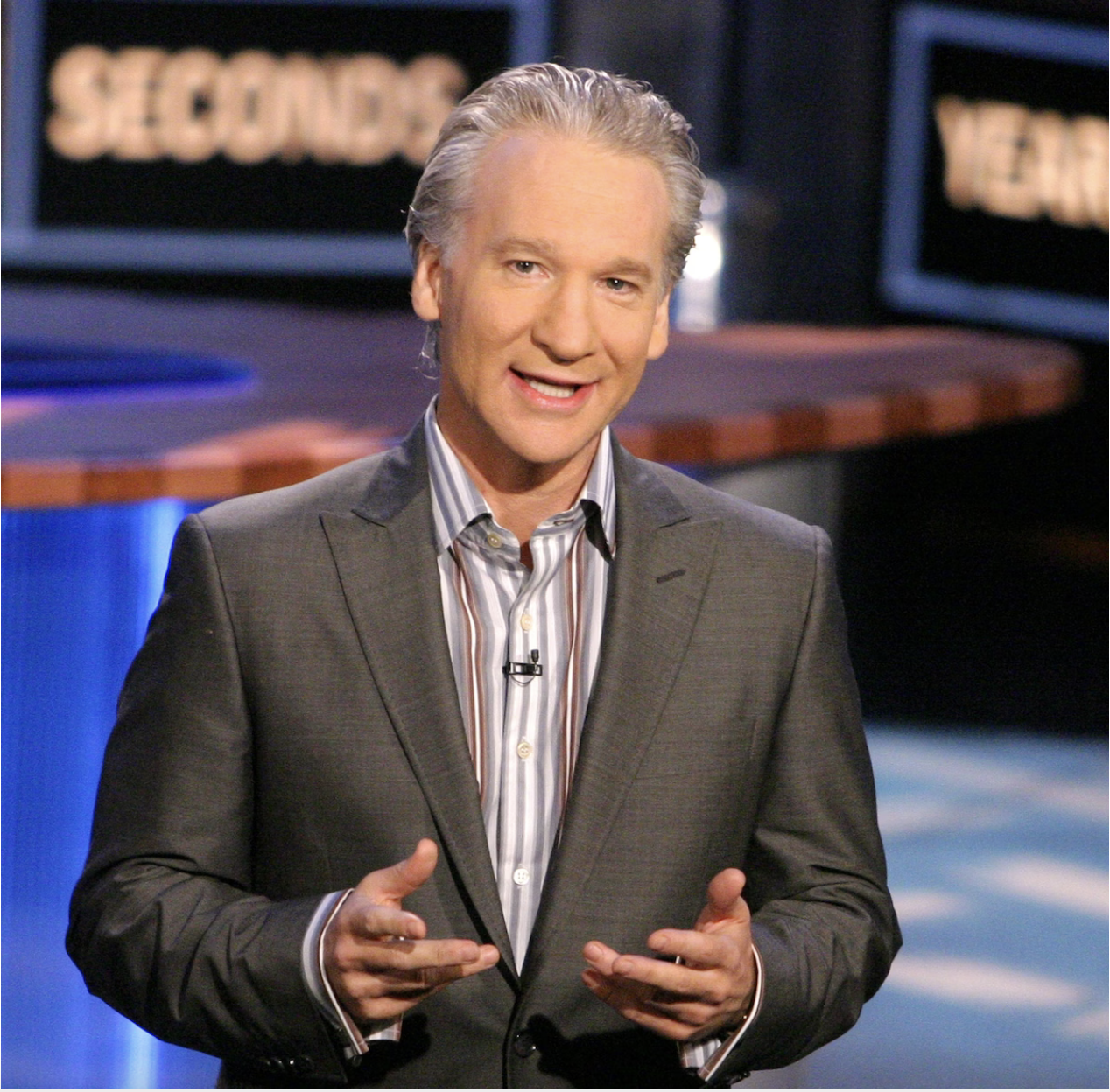 Bill Maher is pictured here during a taping of his HBO show in Hollywood (Christopher Polk/FilmMagic)