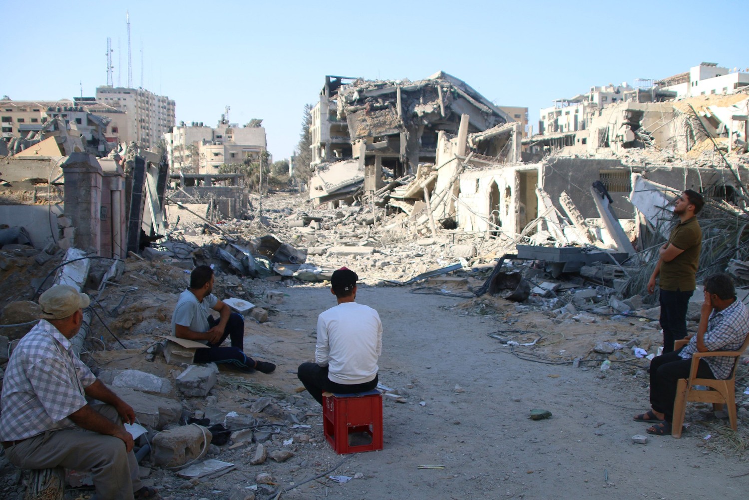 Gaza City, six days after Hamas launched its offensive.Photograph by Ahmad Hasaballah / Getty