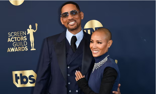 Will Smith and Jada Pinkett Smith at the 28th Annual Screen Actors Guild (Sag) Awards in 2022. Photograph: Patrick T Fallon/AFP/Getty Images