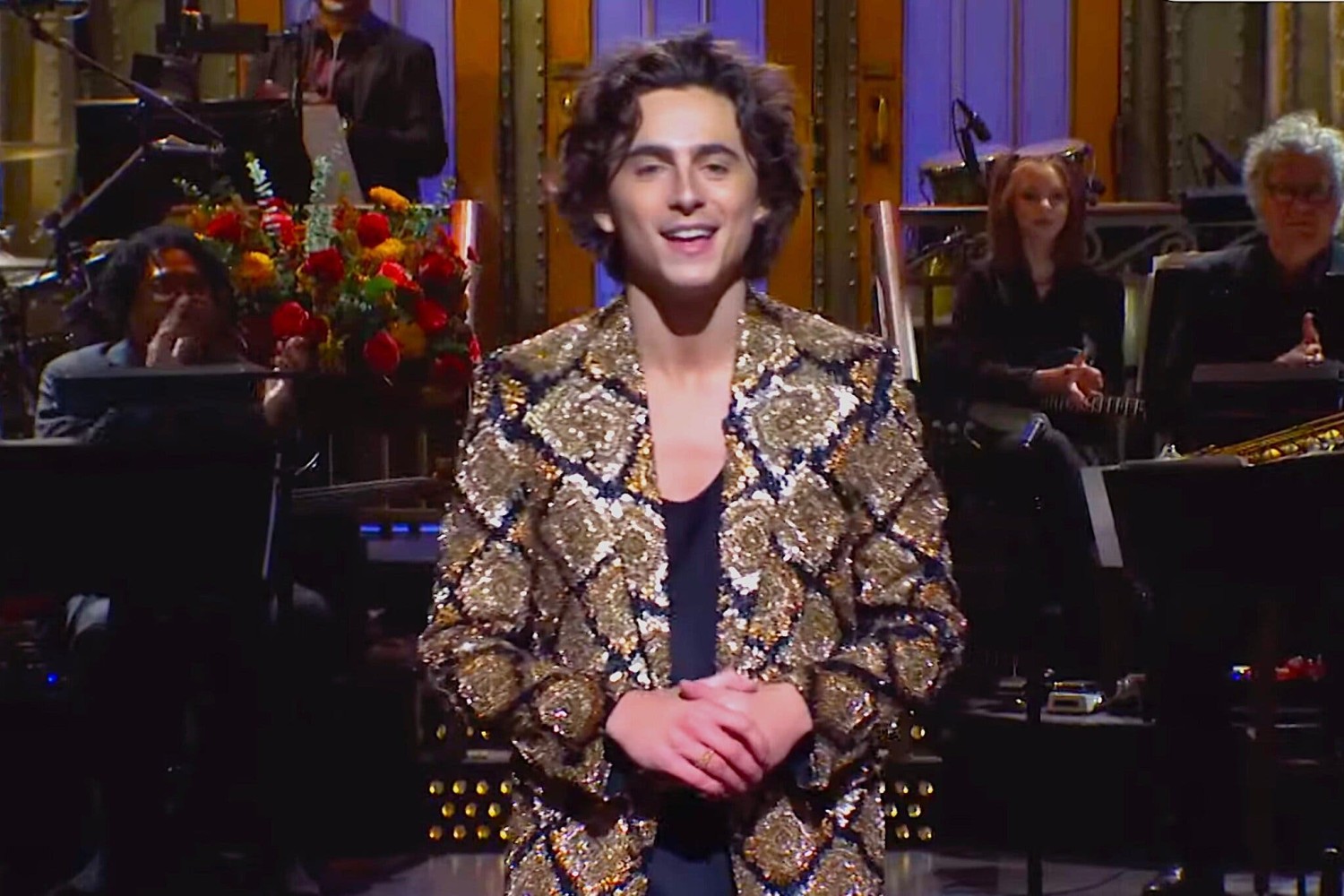 Timothée Chalamet, hosted “Saturday Night Live" this weekend.Credit...NBCUniversal