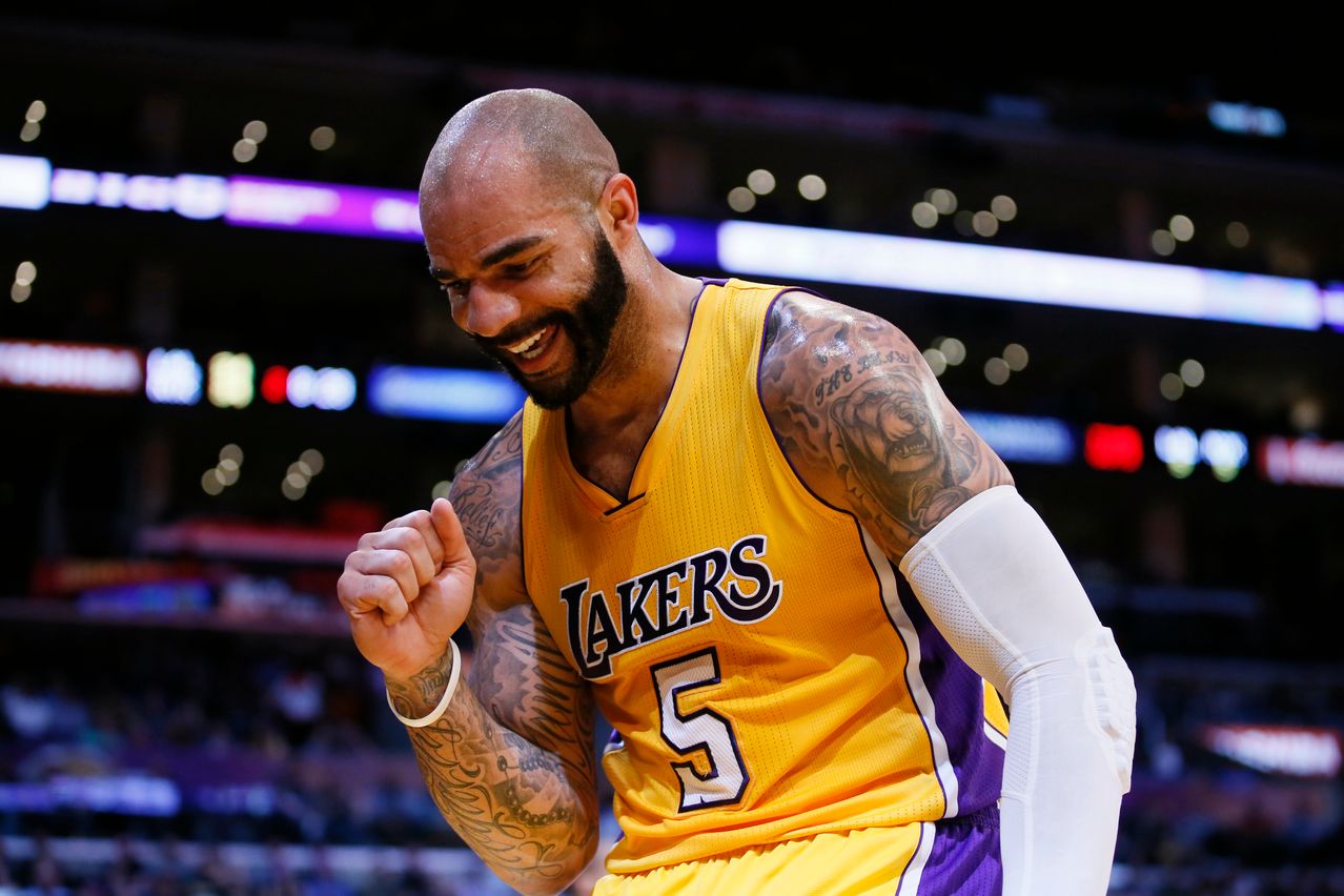 Carlos Boozer with the Lakers in Los Angeles in 2015. DANNY MOLOSHOK/ASSOCIATED PRESS