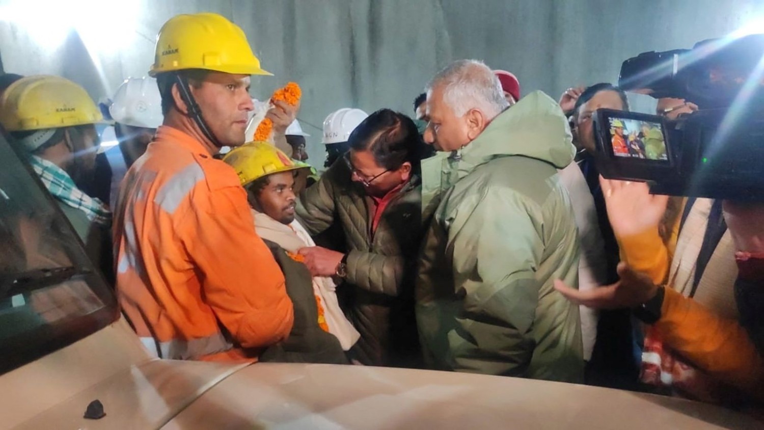 In pictures: Indian workers trapped in collapsed tunnel rescued after 17 days