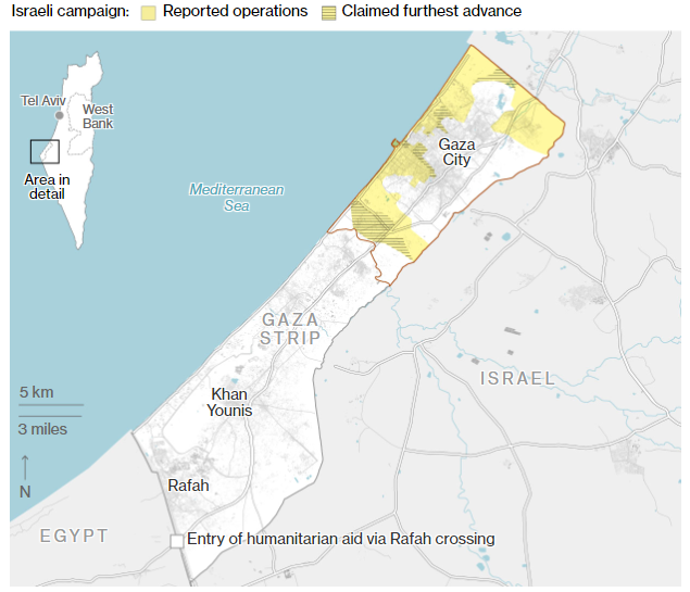 Sources: Institute for the Study of War and AEI's Critical Threats Project; Copernicus Sentinel-2; Maxar Technologies Note: Israeli campaign as of November 23, 2023