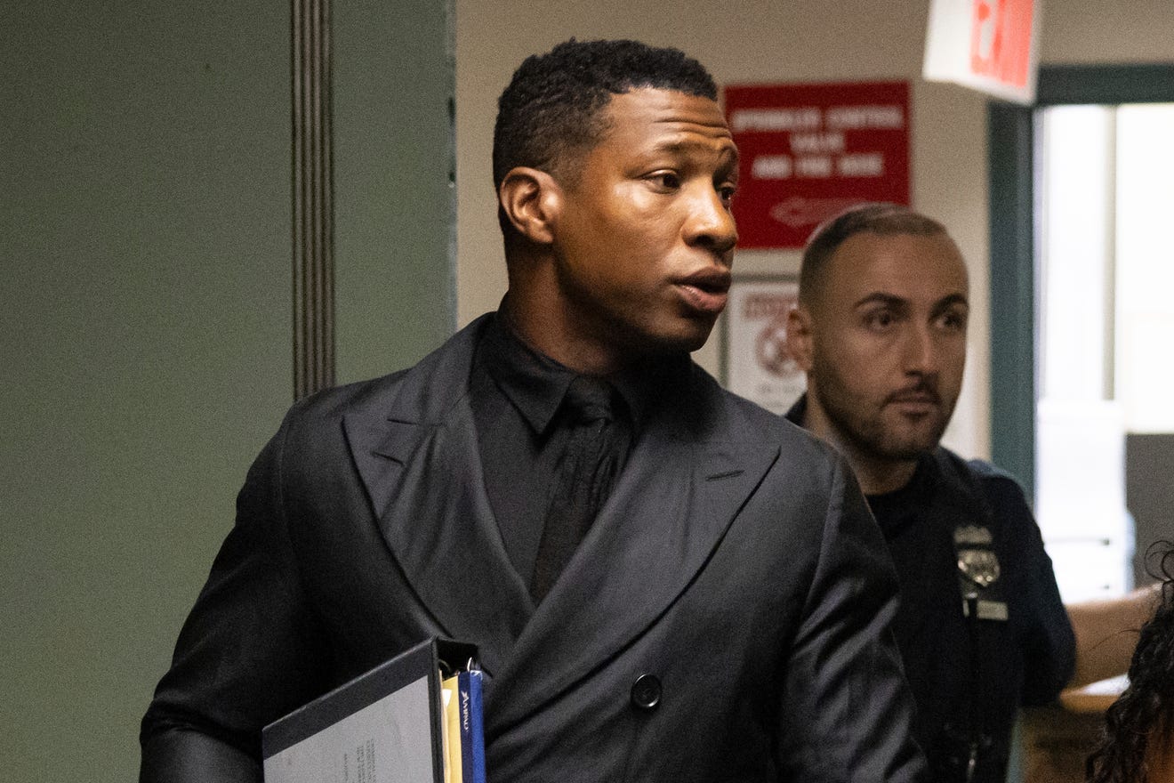 Jonathan Majors was found guilty of assault and harassment Monday. Yuki Iwamura / AP
