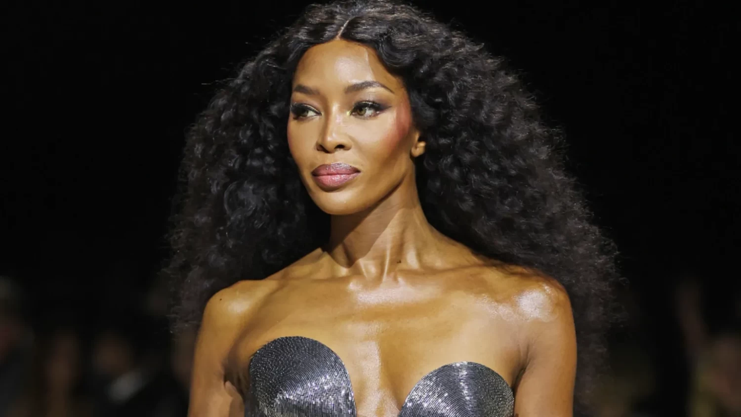 Naomi Campbell walked the runway at Alexander McQueen's Spring Summer 2024 show in the autumn. Getty Images