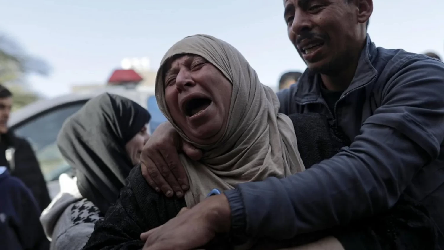 EPA / A Palestinian mother mourns her child in Khan Younis on Friday