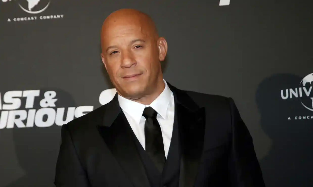 Vin Diesel poses during the premiere of Fast and Furious 8, in Paris, on 5 April 2017. Photograph: Thibault Camus/AP