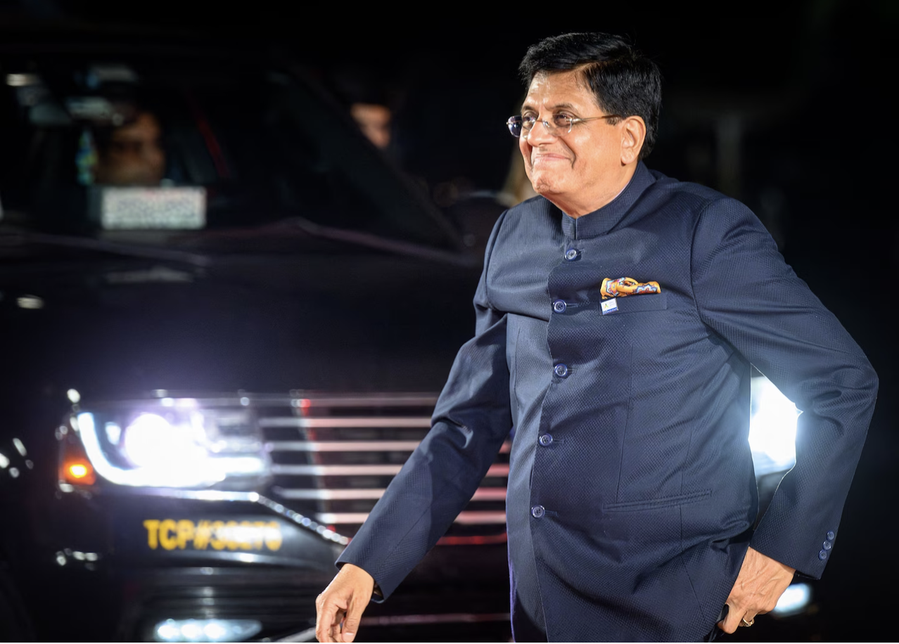 A memo on the Apple security warnings from India’s ruling Bharatiya Janata Party went out to party surrogates and friendly media outlets. India’s commerce minister, Piyush Goyal, above, said in an interview that the warnings may have been “a prank.” (Josh Edelson/AFP/Getty Images)