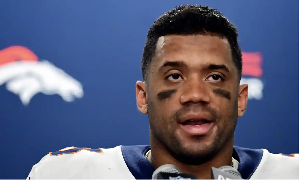 Denver Broncos quarterback Russell Wilson will be relegated to the role of backup to Jarrett Stidham on Sunday against the Los Angeles Chargers. Photograph: David Dermer/AP