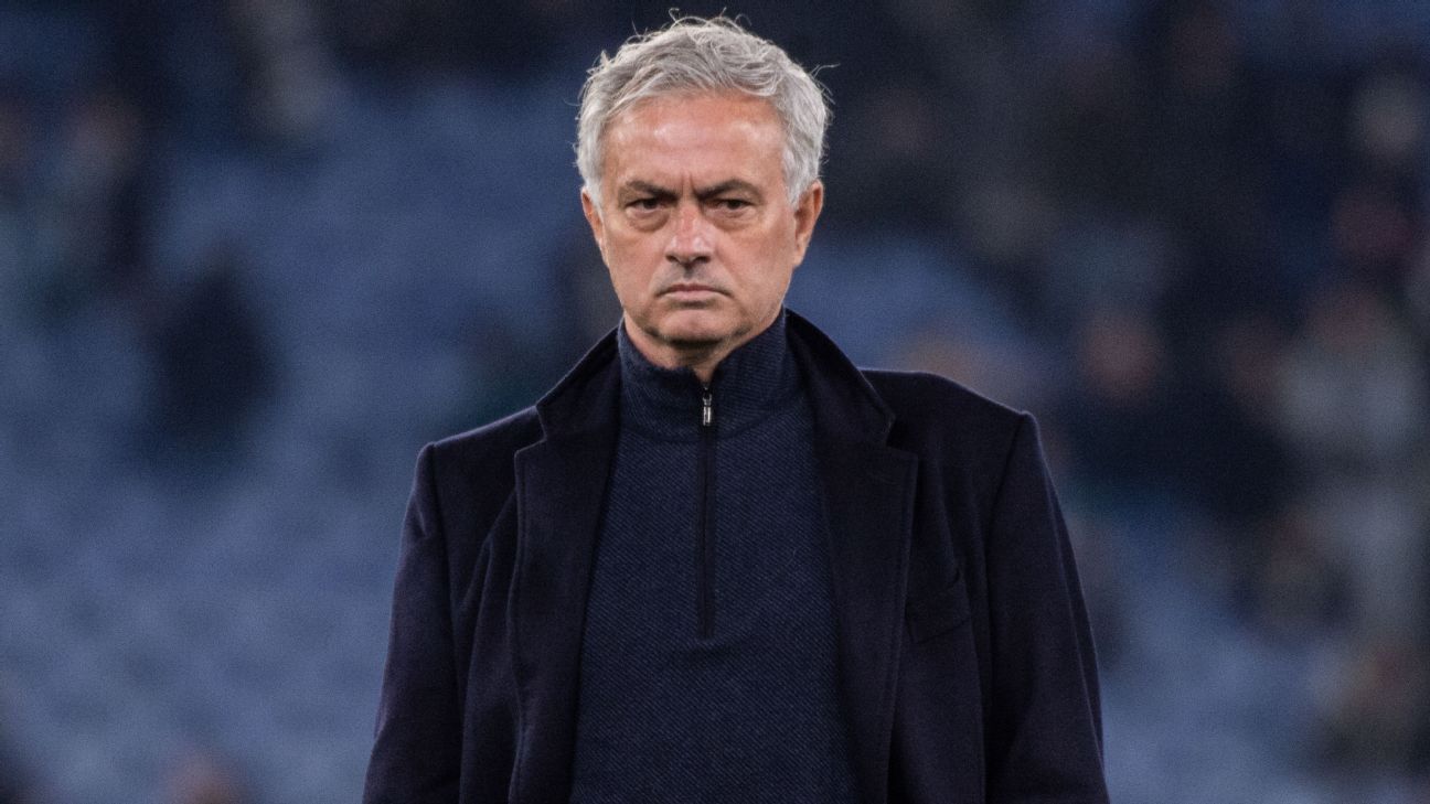 Jose Mourinho has been sacked by AS Roma after joining the club in May 2021. Photo by Ivan Romano/Getty Images