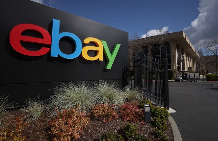 EBay’s stock is down 13% over the past 12 months. PHOTO: JUSTIN SULLIVAN/GETTY IMAGES