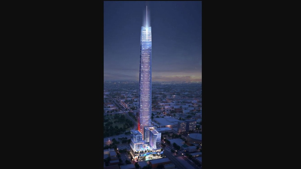 The Bricktown Tower would be the tallest building in the US. AO Architects