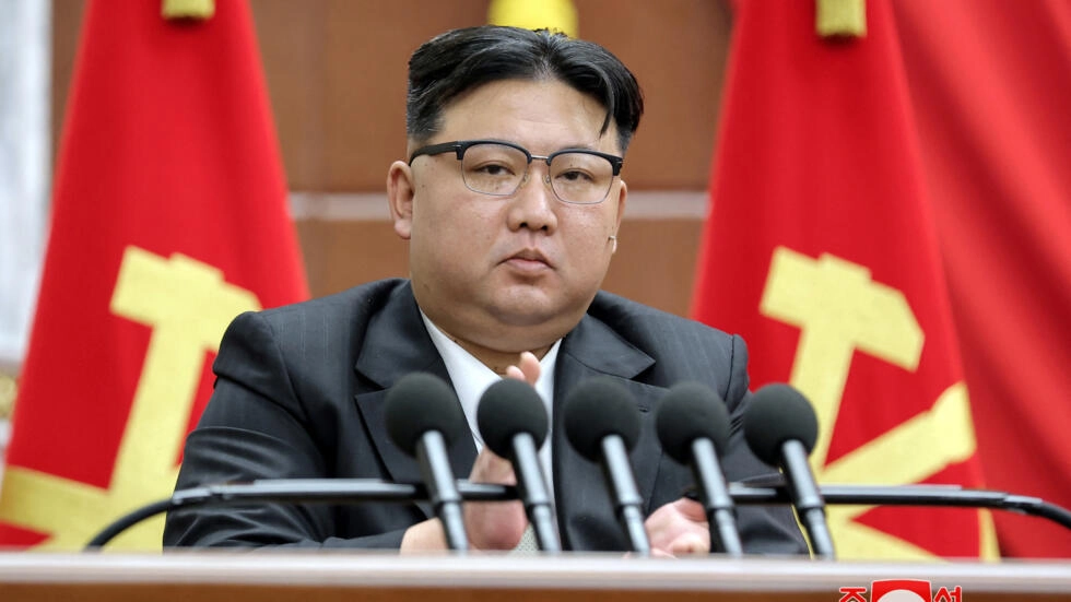 North Korean leader Kim Jong-Un attends a meeting Central Committee of the Workers' Party of Korea, at the party's headquarters, in Pyongyang, North Korea on December 31, 2023. © Korean Central News Agency via Reuters