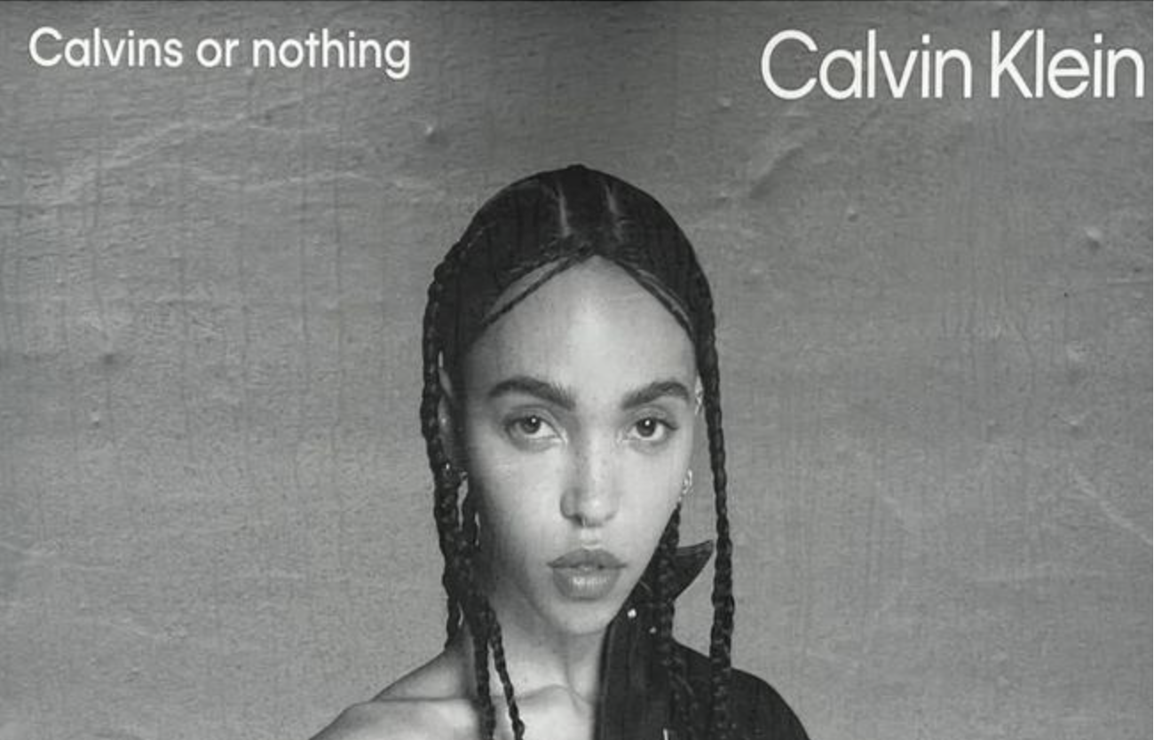 FKA Twigs in banned Calvin Klein ad. Picture: Calvin Klein