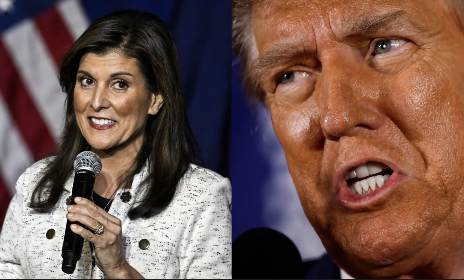 Trump won the Iowa caucuses by a landslide and handily beat Haley in New Hampshire, but she remains a thorn in his side. Composite: Anadolu, Getty Images