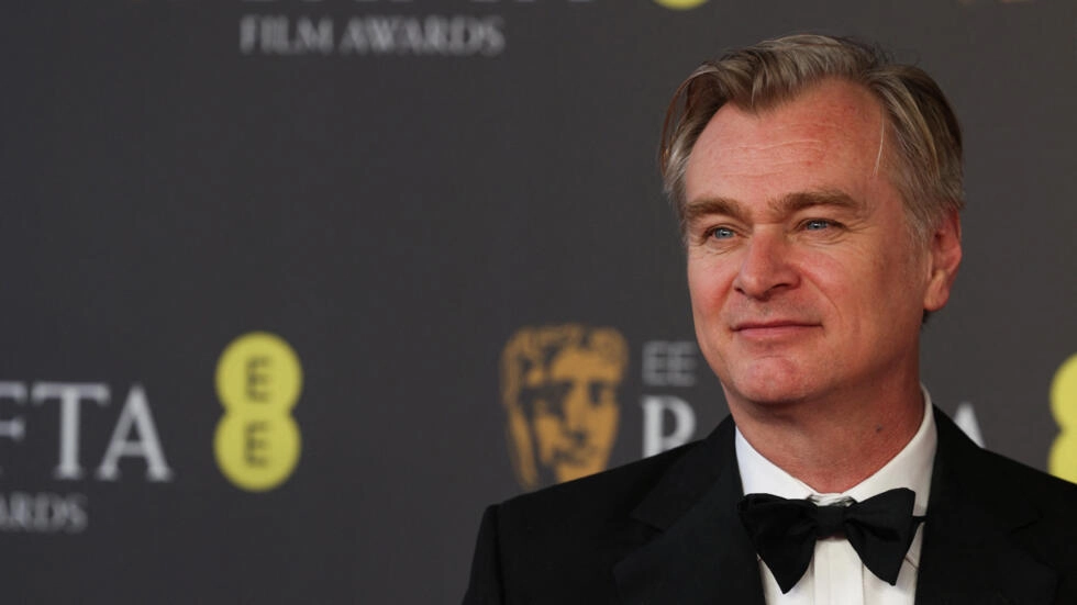 British film producer and director Christopher Nolan won his first best director BAFTA for “Oppenheimer” at the BAFTA awards ceremony in London, February 18, 2024. © Adrian Dennis, AFP
