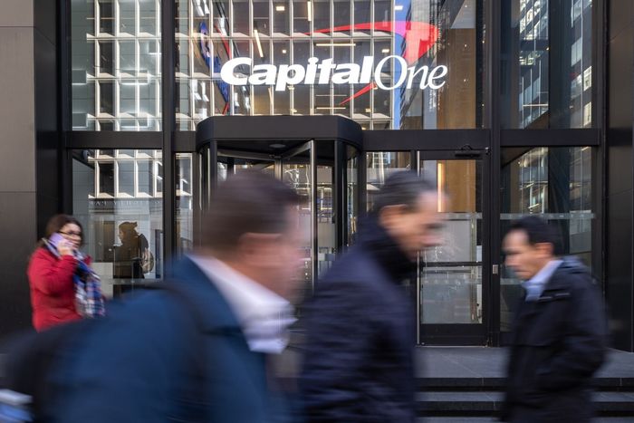 Capital One plans to maintain the Discover brand. PHOTO: JEENAH MOON/BLOOMBERG NEWS