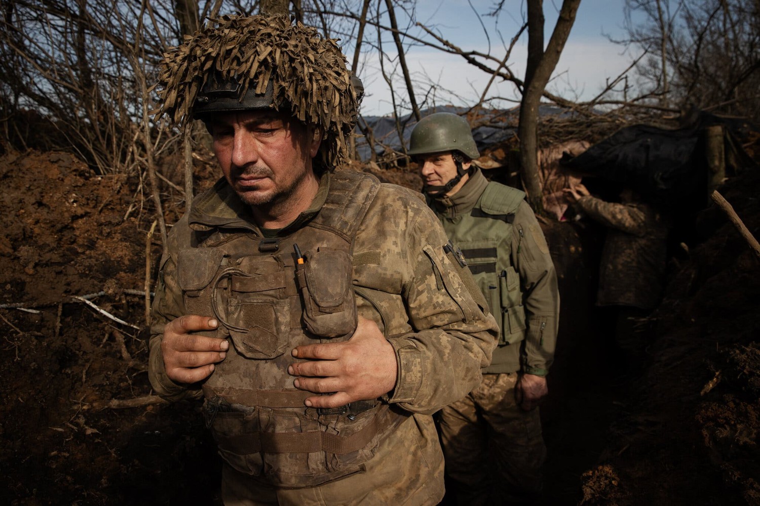Ukrainian soldiers from the 71st Jaeger Brigade in the area of Avdiivka, Ukraine, on Wednesday.Credit...Tyler Hicks/The New York Times
