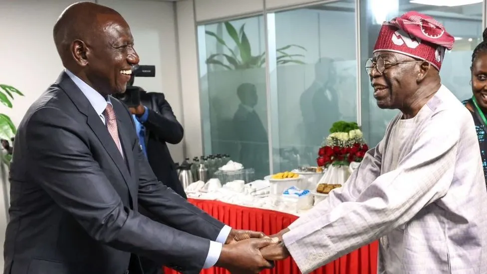GETTY IMAGES  |Critics have targeted both Kenyan President William Ruto (L) and Nigerian President Bola Tinubu (R) for the number of trips they have made