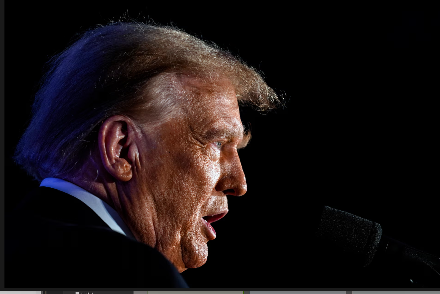 Donald Trump campaigns in New Hampshire on 17 January. Photograph: Matt Rourke/AP
