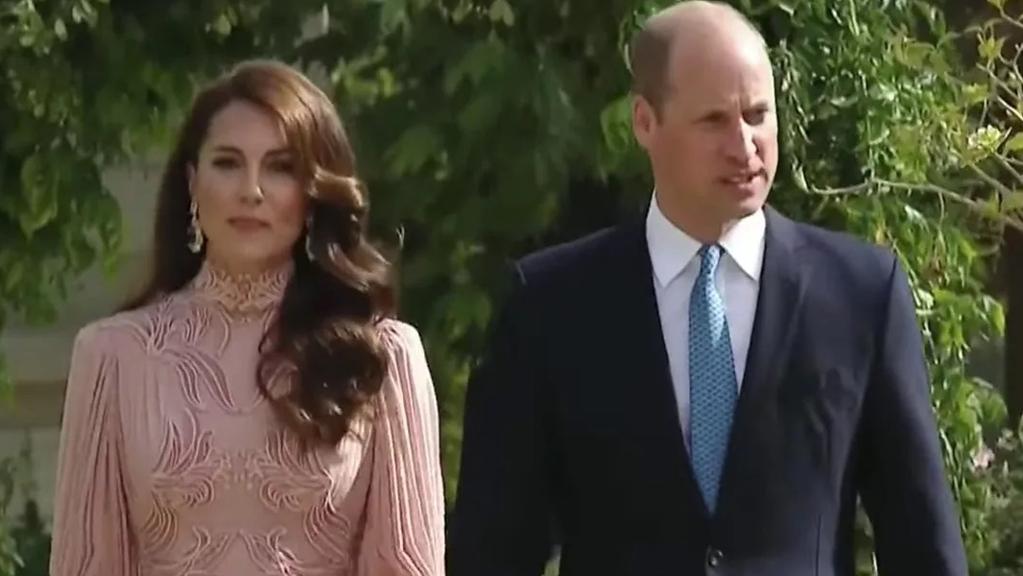 Prince William and Kate Middleton Princess of Wales attend Crown Prince of Jordan Hussein bin Abdullah’s glamorous wedding. Picture: Royal Hashemite Court/YouTube