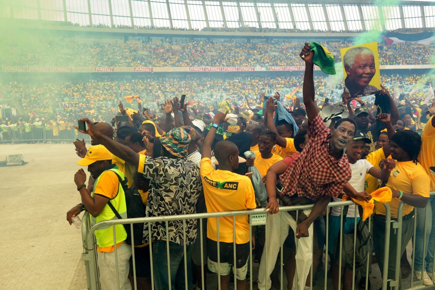 The ANC’s manifesto launch at Moses Mabhida Stadium in Durban on Feb. 24.Photographer: Leon Sadiki/Bloomberg