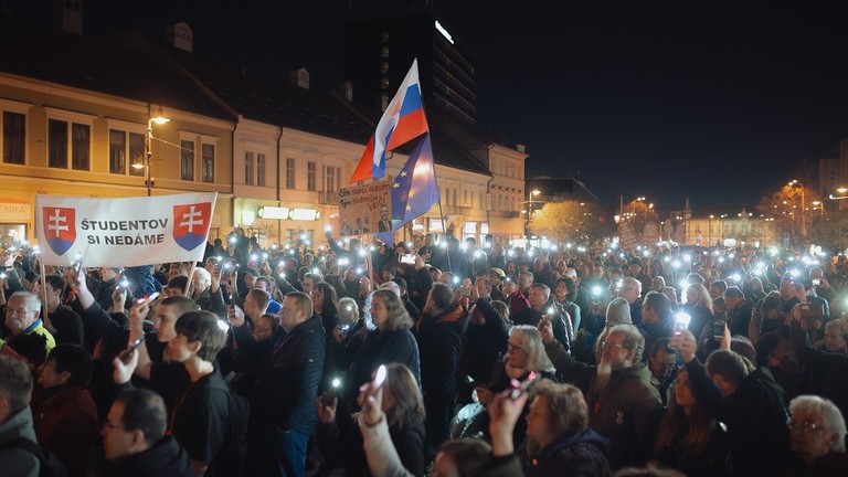 FILE PHOTO: An anti-government rally in Kosice, Slovakia. ©  Robert Nemeti / Anadolu via Getty Images