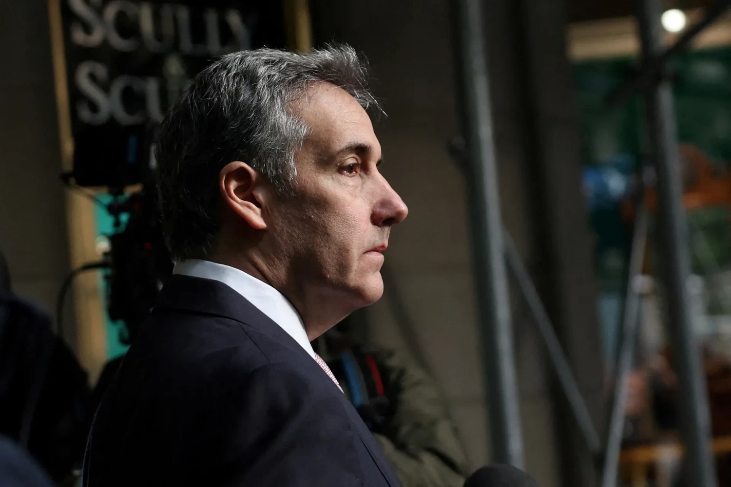 A photo of Michael Cohen pictured in profile. Photograph by Mike Segar / Reuters Aft