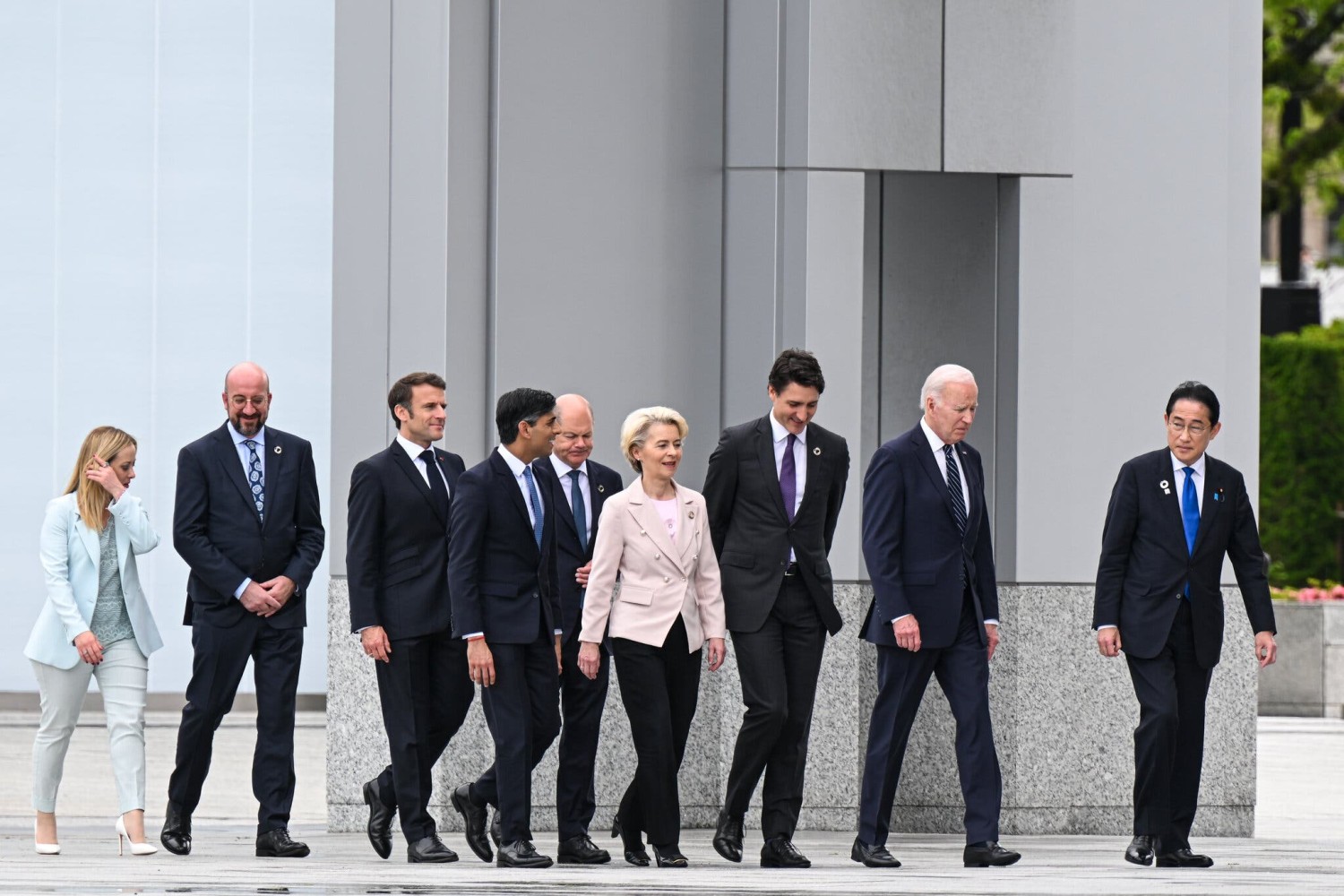 World leaders at last year’s G7 meeting, in Hiroshima, Japan.Credit...Kenny Holston/The New York Times