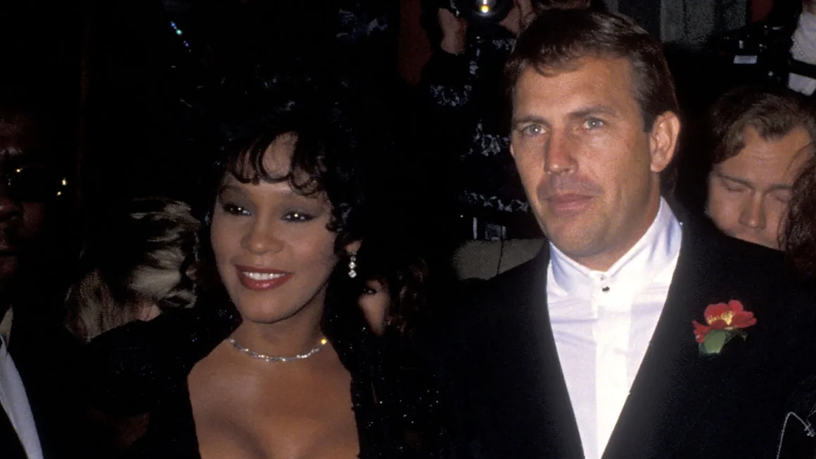Whitney Houston and Kevin Costner at the premiere for "The Bodyguard" in 1992. Ron Galella, Ltd./Getty Images