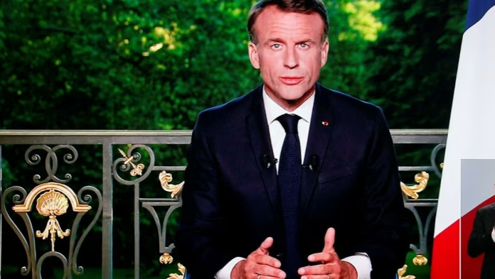 Emmanuel Macron addresses the French nation on Sunday evening. ‘I have decided to give you back the choice of our parliamentary future with a vote’
