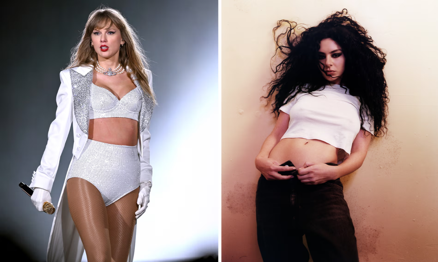 Taylor Swift and Charli xcx. Composite: Getty, Harley Weir