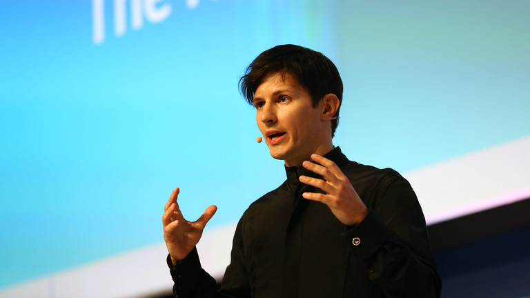 Telegram founder and CEO Pavel Durov speaks at a conference in Barcelona, Spain on February 23, 2016. ©  AOP.Press / Corbis / Getty Images