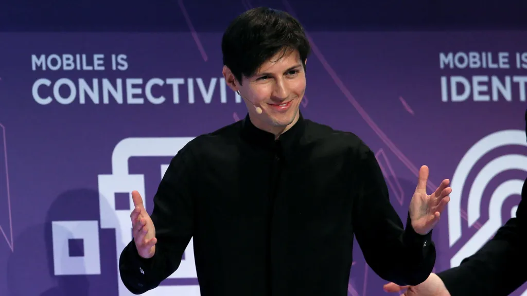 Reuters / Pavel Durov pictured speaking at a conference in 2016