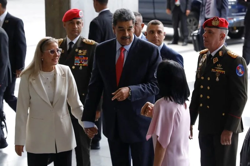 Venezuela's President Nicolas Maduro arrives at the Supreme Court of Justice, in Caracas